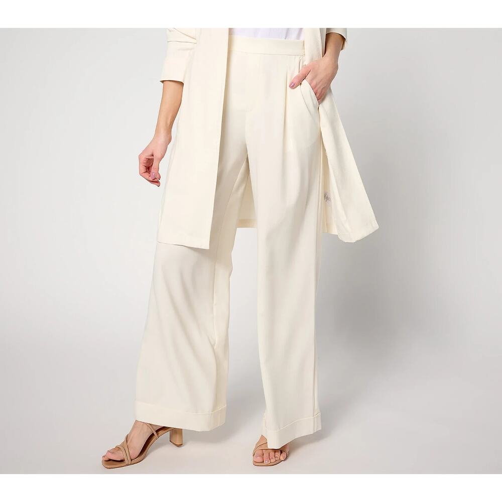 BEAUTIFUL by Lawrence Zarian Pull-On Wide Leg Pant Ivory Medium A638960